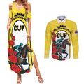 Personalised Melbourne Horse Racing Couples Matching Summer Maxi Dress and Long Sleeve Button Shirt The Race That Stops The Nation