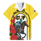 Personalised Melbourne Horse Racing Family Matching Mermaid Dress and Hawaiian Shirt The Race That Stops The Nation