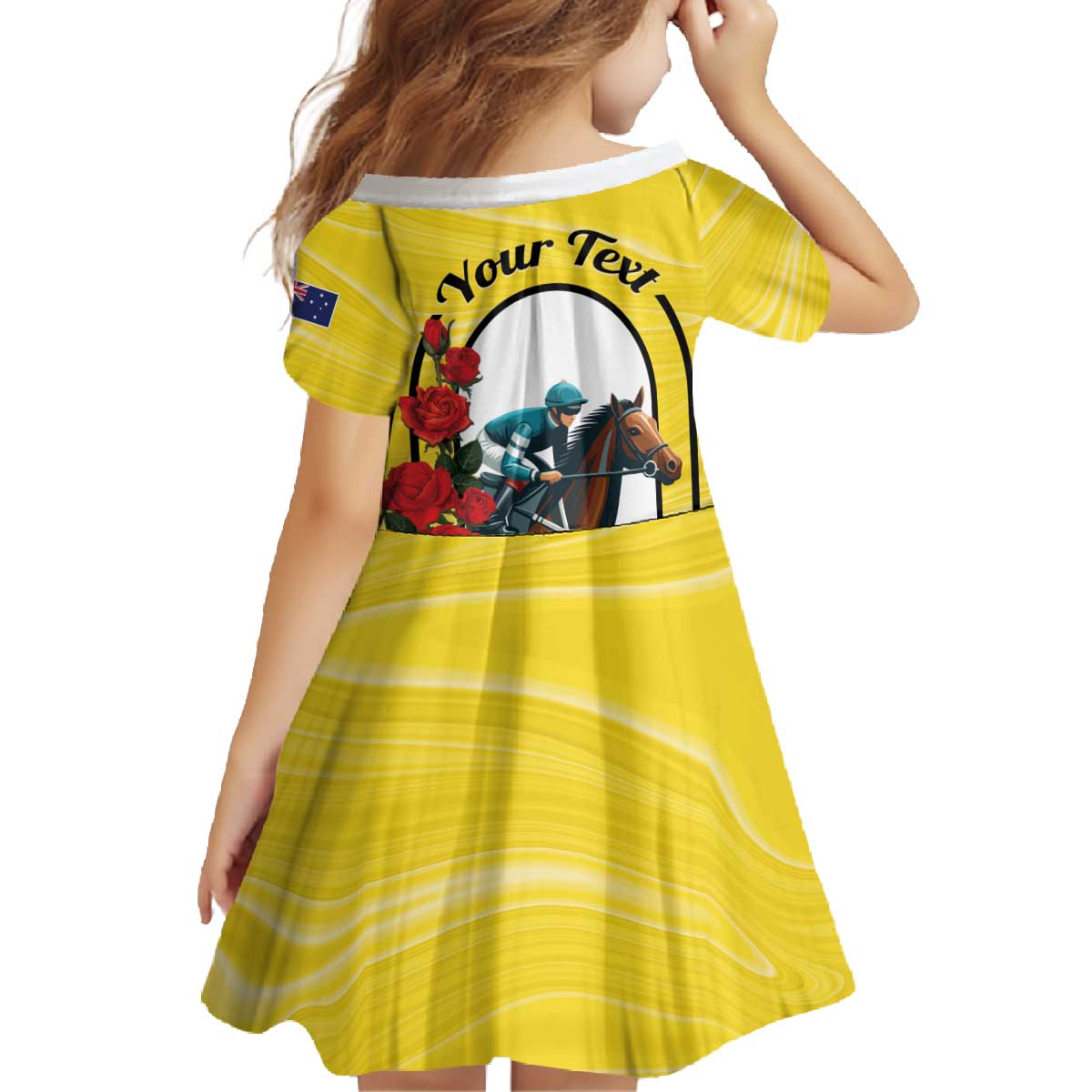 Personalised Melbourne Horse Racing Family Matching Off The Shoulder Long Sleeve Dress and Hawaiian Shirt The Race That Stops The Nation