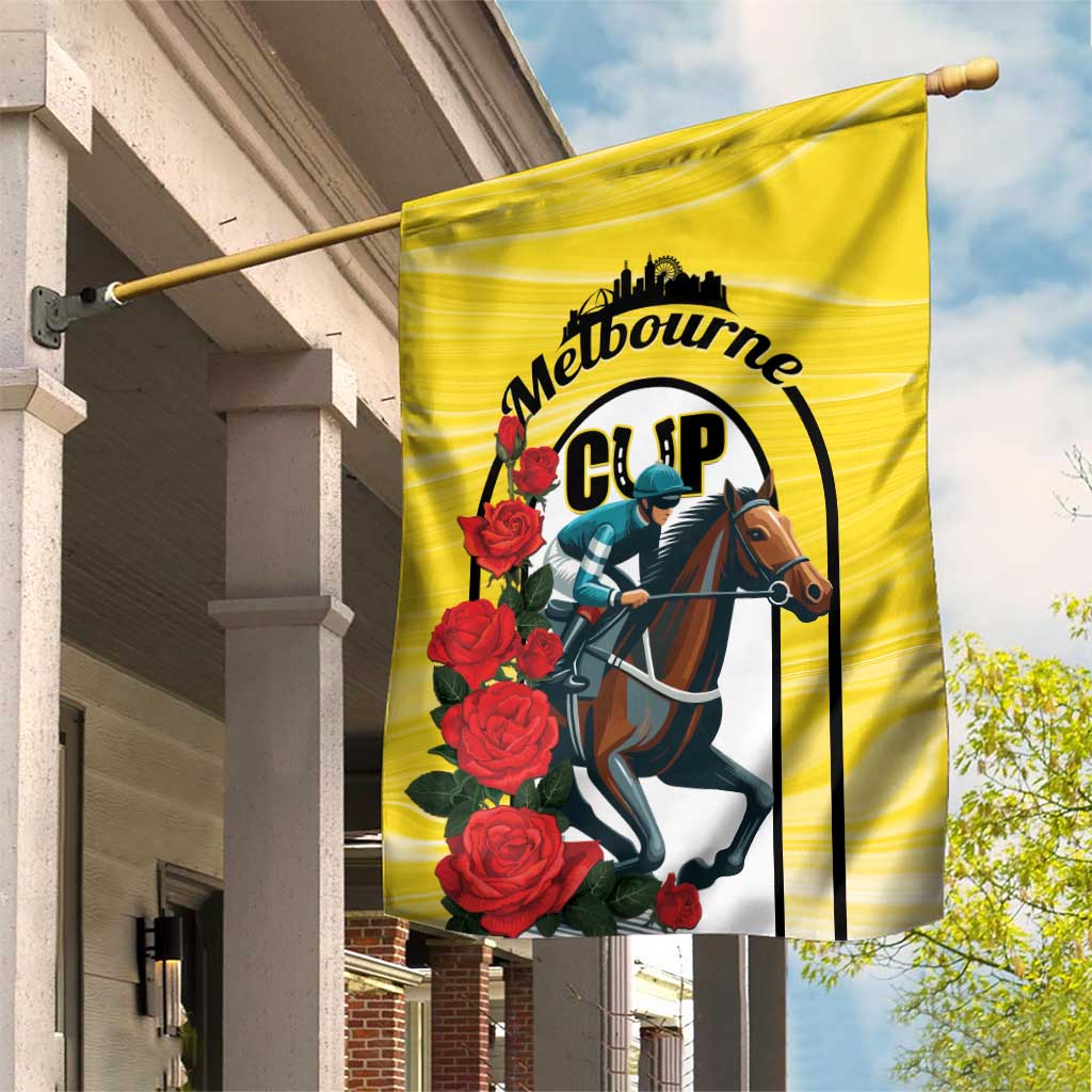 Personalised Melbourne Horse Racing Garden Flag The Race That Stops The Nation