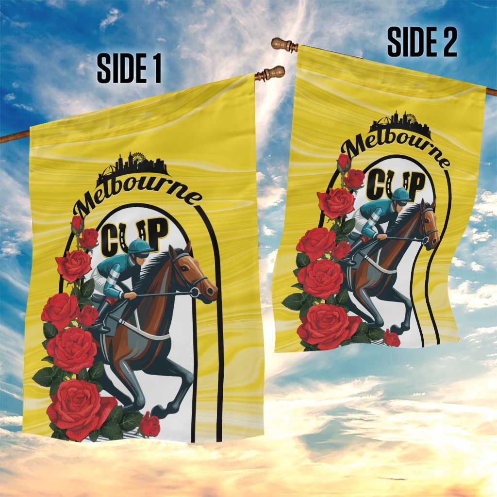 Personalised Melbourne Horse Racing Garden Flag The Race That Stops The Nation
