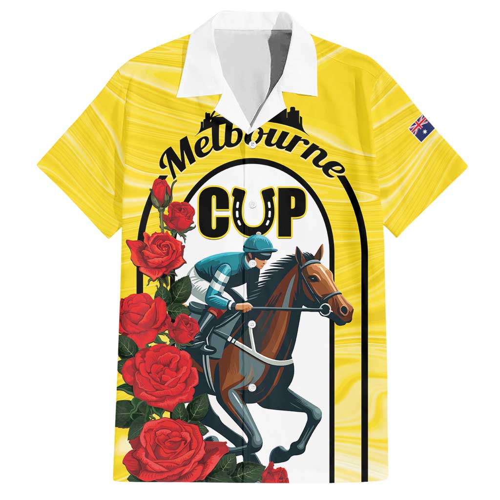 Personalised Melbourne Horse Racing Hawaiian Shirt The Race That Stops The Nation