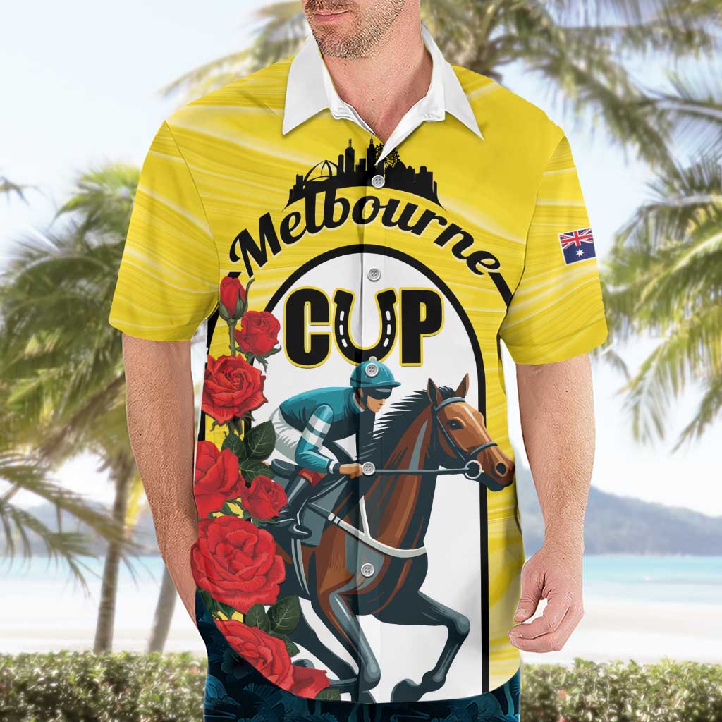 Personalised Melbourne Horse Racing Hawaiian Shirt The Race That Stops The Nation