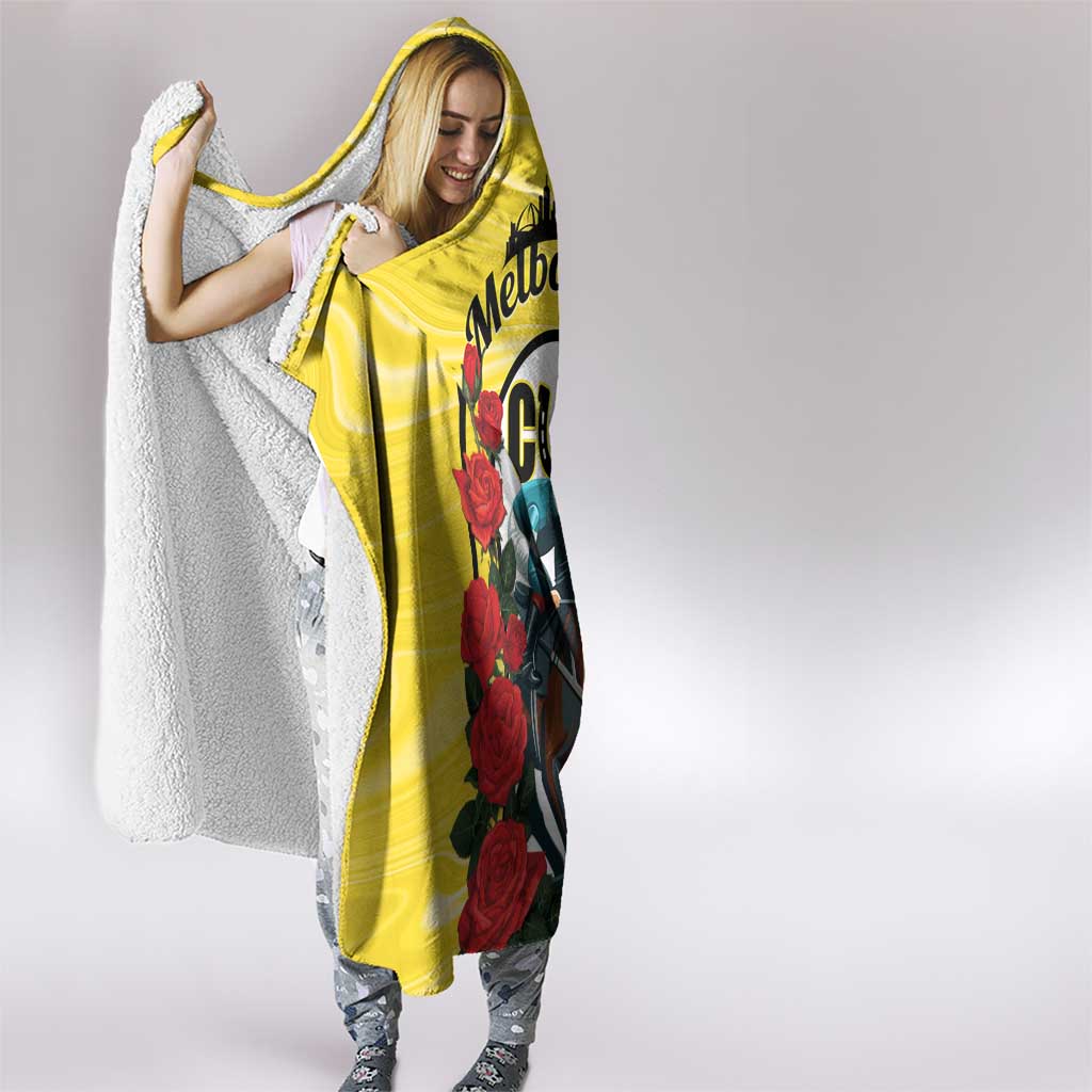 Personalised Melbourne Horse Racing Hooded Blanket The Race That Stops The Nation