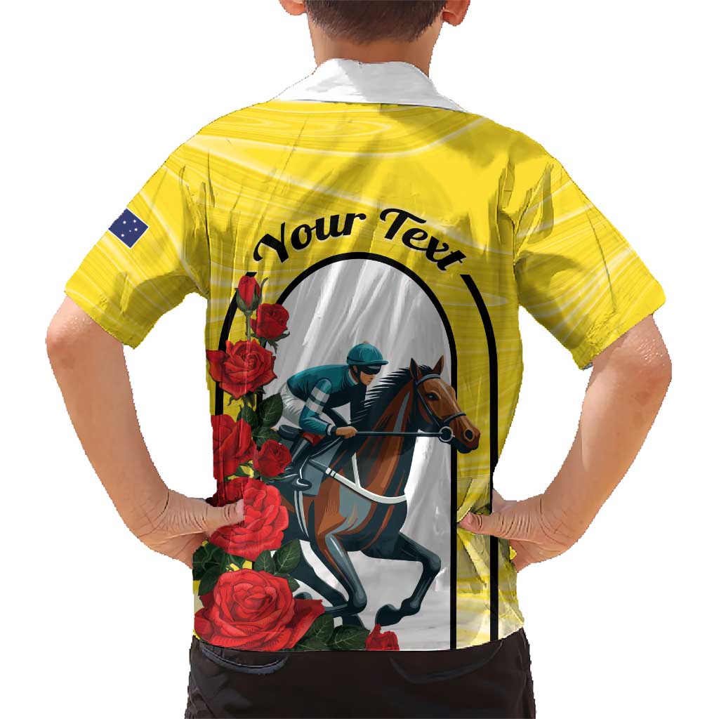 Personalised Melbourne Horse Racing Kid Hawaiian Shirt The Race That Stops The Nation