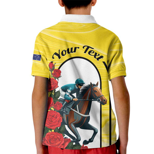 Personalised Melbourne Horse Racing Kid Polo Shirt The Race That Stops The Nation