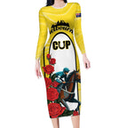 Personalised Melbourne Horse Racing Long Sleeve Bodycon Dress The Race That Stops The Nation