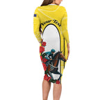 Personalised Melbourne Horse Racing Long Sleeve Bodycon Dress The Race That Stops The Nation