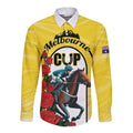 Personalised Melbourne Horse Racing Long Sleeve Button Shirt The Race That Stops The Nation