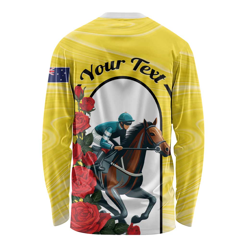 Personalised Melbourne Horse Racing Long Sleeve Shirt The Race That Stops The Nation