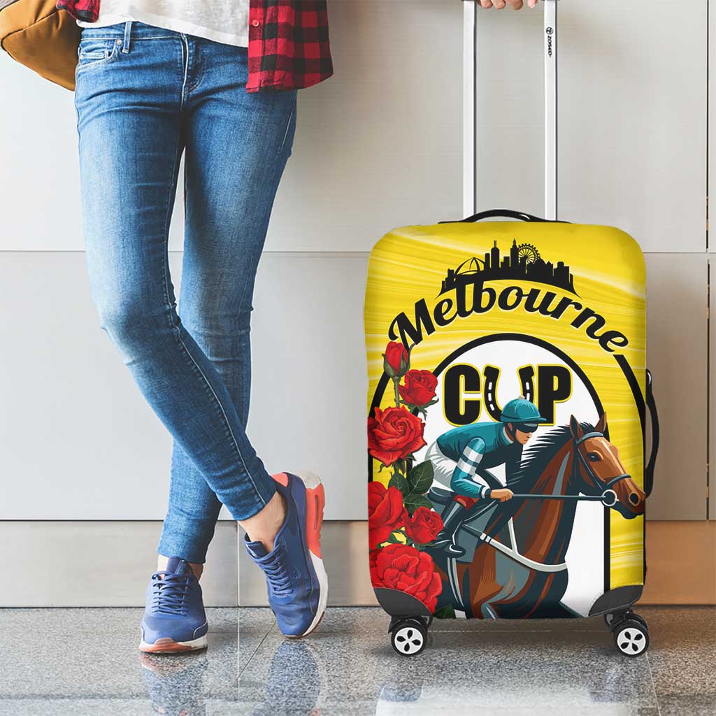 Personalised Melbourne Horse Racing Luggage Cover The Race That Stops The Nation