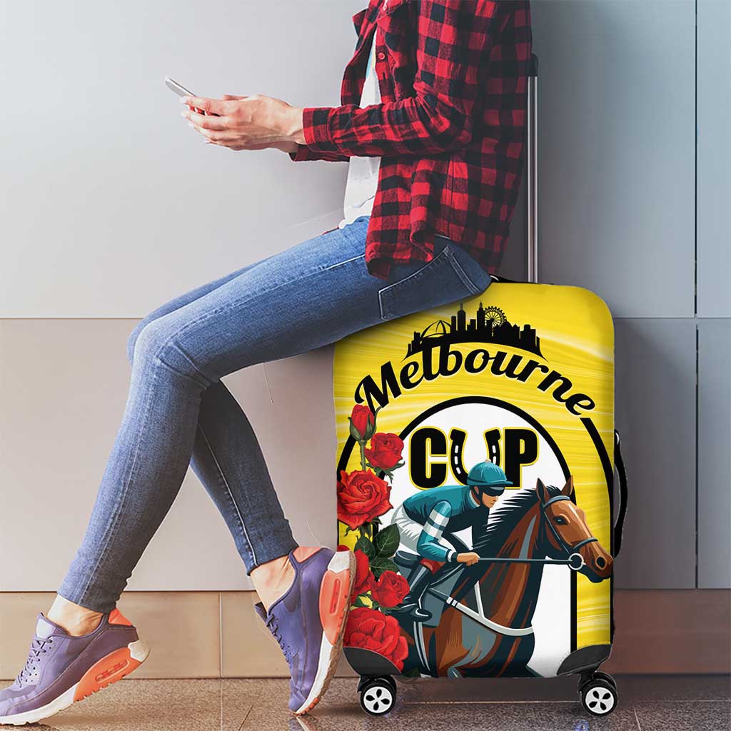 Personalised Melbourne Horse Racing Luggage Cover The Race That Stops The Nation
