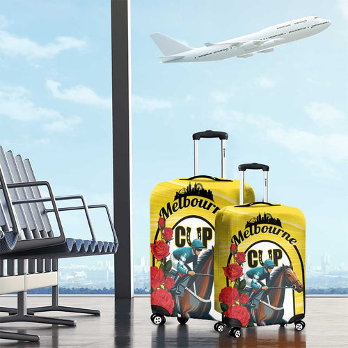 Personalised Melbourne Horse Racing Luggage Cover The Race That Stops The Nation
