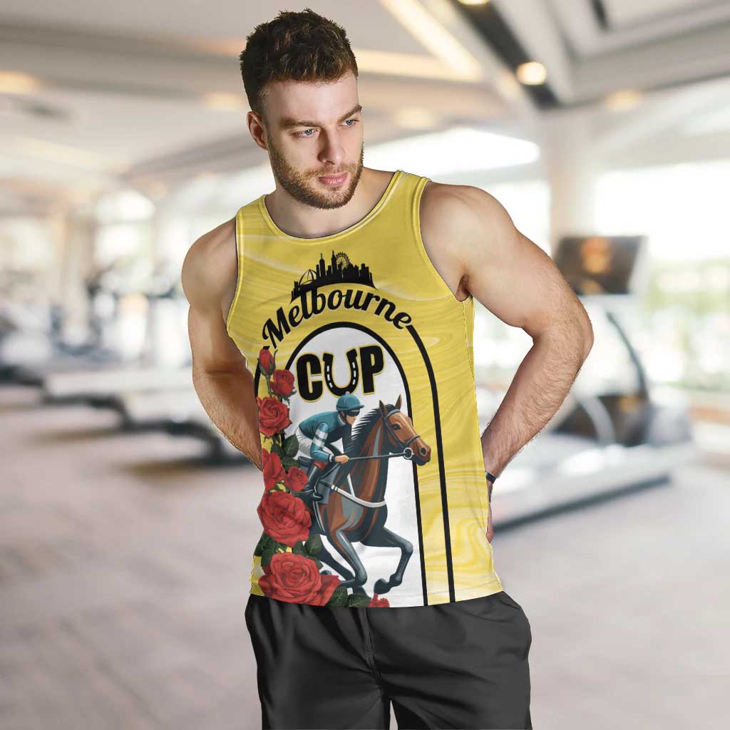Personalised Melbourne Horse Racing Men Tank Top The Race That Stops The Nation