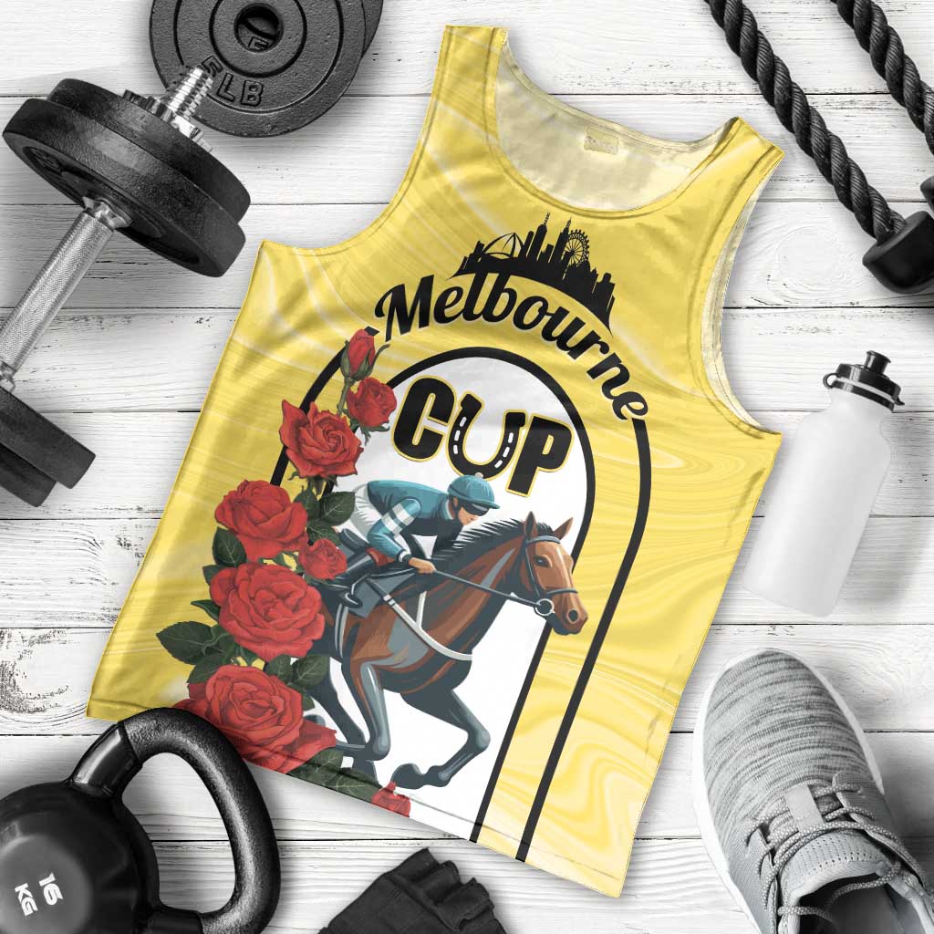 Personalised Melbourne Horse Racing Men Tank Top The Race That Stops The Nation
