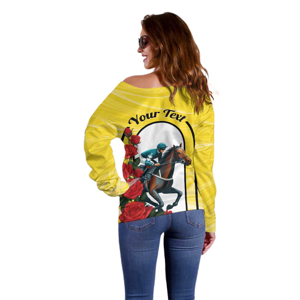 Personalised Melbourne Horse Racing Off Shoulder Sweater The Race That Stops The Nation