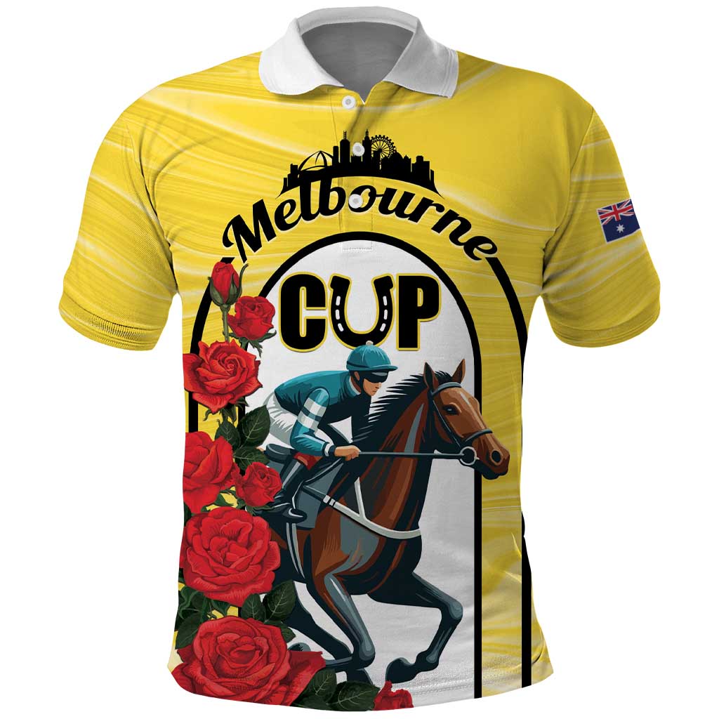 Personalised Melbourne Horse Racing Polo Shirt The Race That Stops The Nation