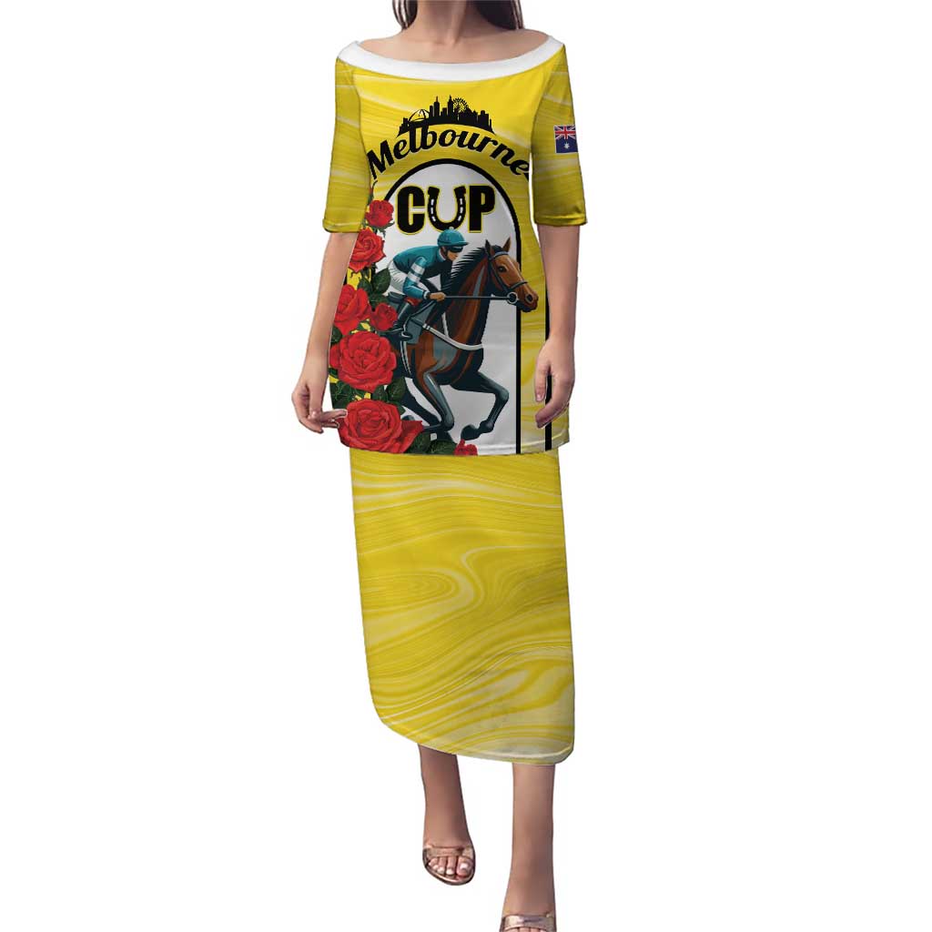Personalised Melbourne Horse Racing Puletasi The Race That Stops The Nation