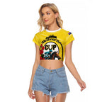 Personalised Melbourne Horse Racing Raglan Cropped T Shirt The Race That Stops The Nation