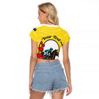Personalised Melbourne Horse Racing Raglan Cropped T Shirt The Race That Stops The Nation