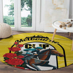 Personalised Melbourne Horse Racing Round Carpet The Race That Stops The Nation