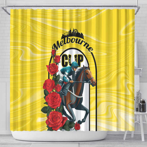Personalised Melbourne Horse Racing Shower Curtain The Race That Stops The Nation