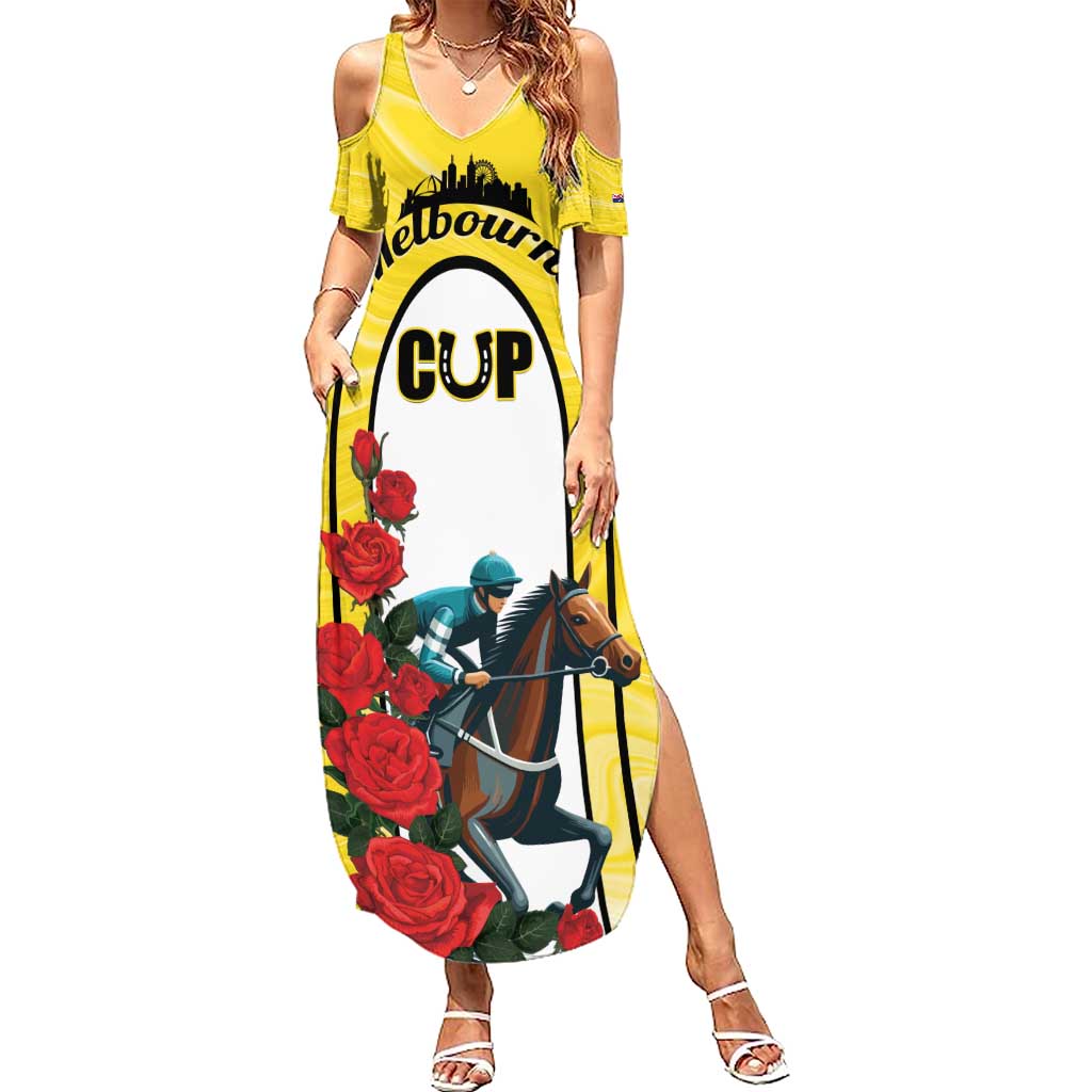 Personalised Melbourne Horse Racing Summer Maxi Dress The Race That Stops The Nation