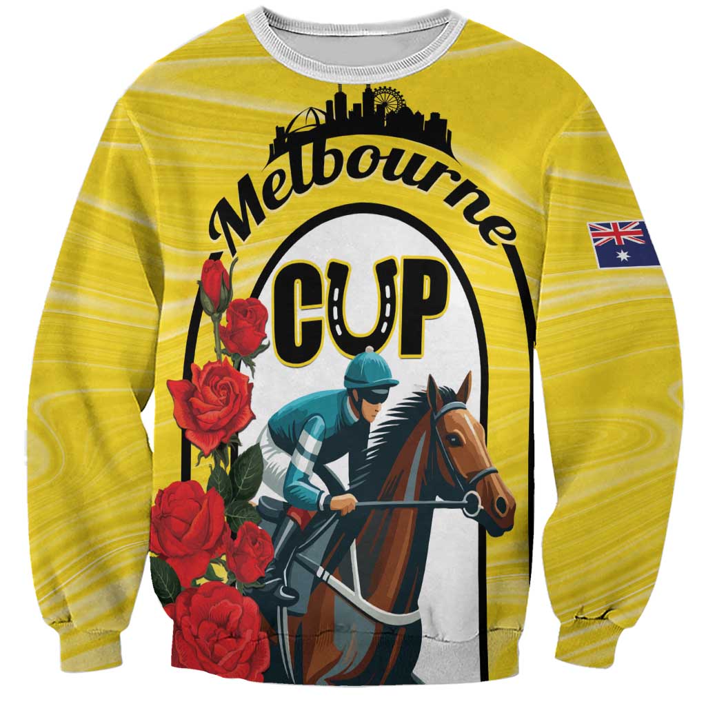 Personalised Melbourne Horse Racing Sweatshirt The Race That Stops The Nation