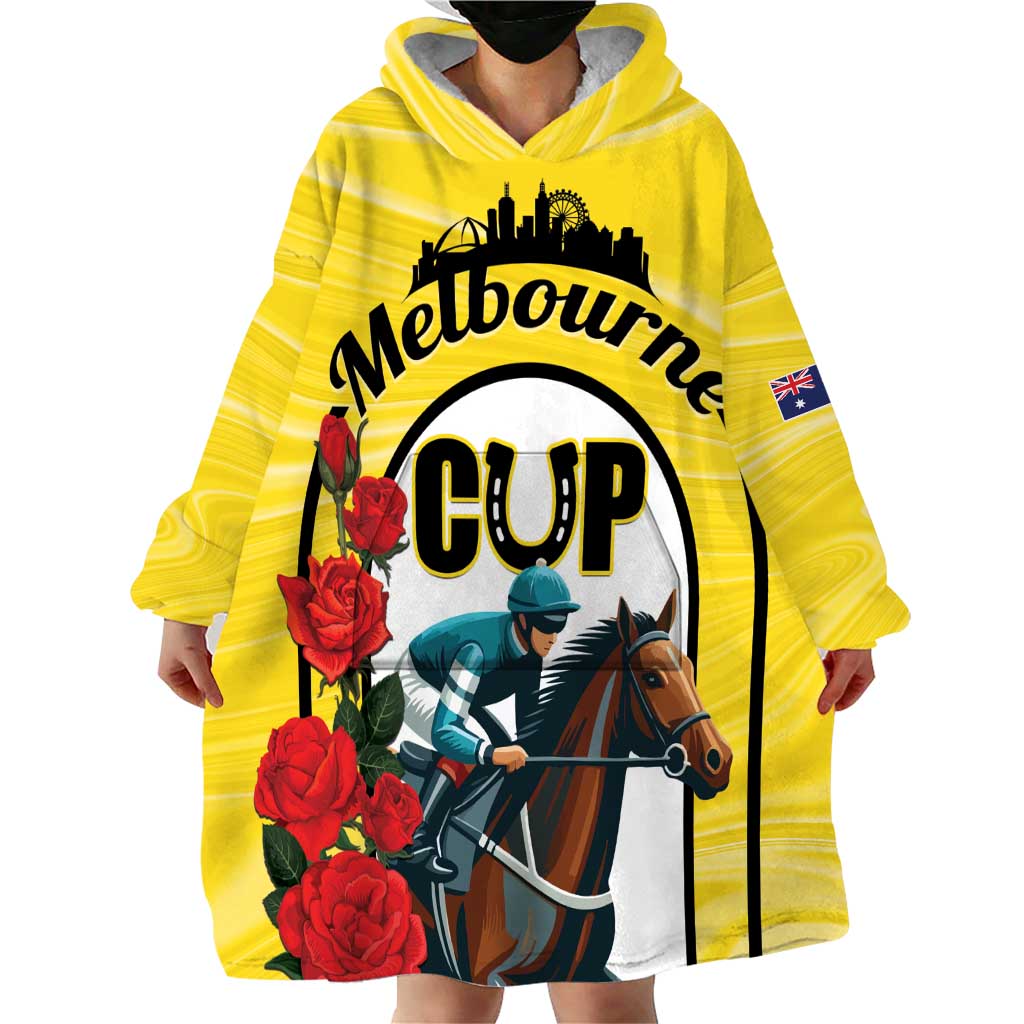 Personalised Melbourne Horse Racing Wearable Blanket Hoodie The Race That Stops The Nation