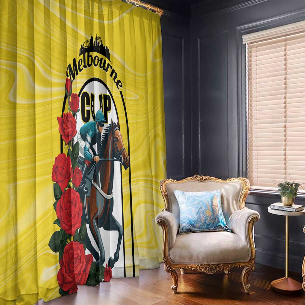 Personalised Melbourne Horse Racing Window Curtain The Race That Stops The Nation