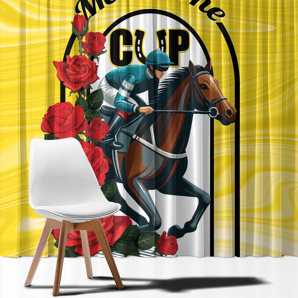 Personalised Melbourne Horse Racing Window Curtain The Race That Stops The Nation
