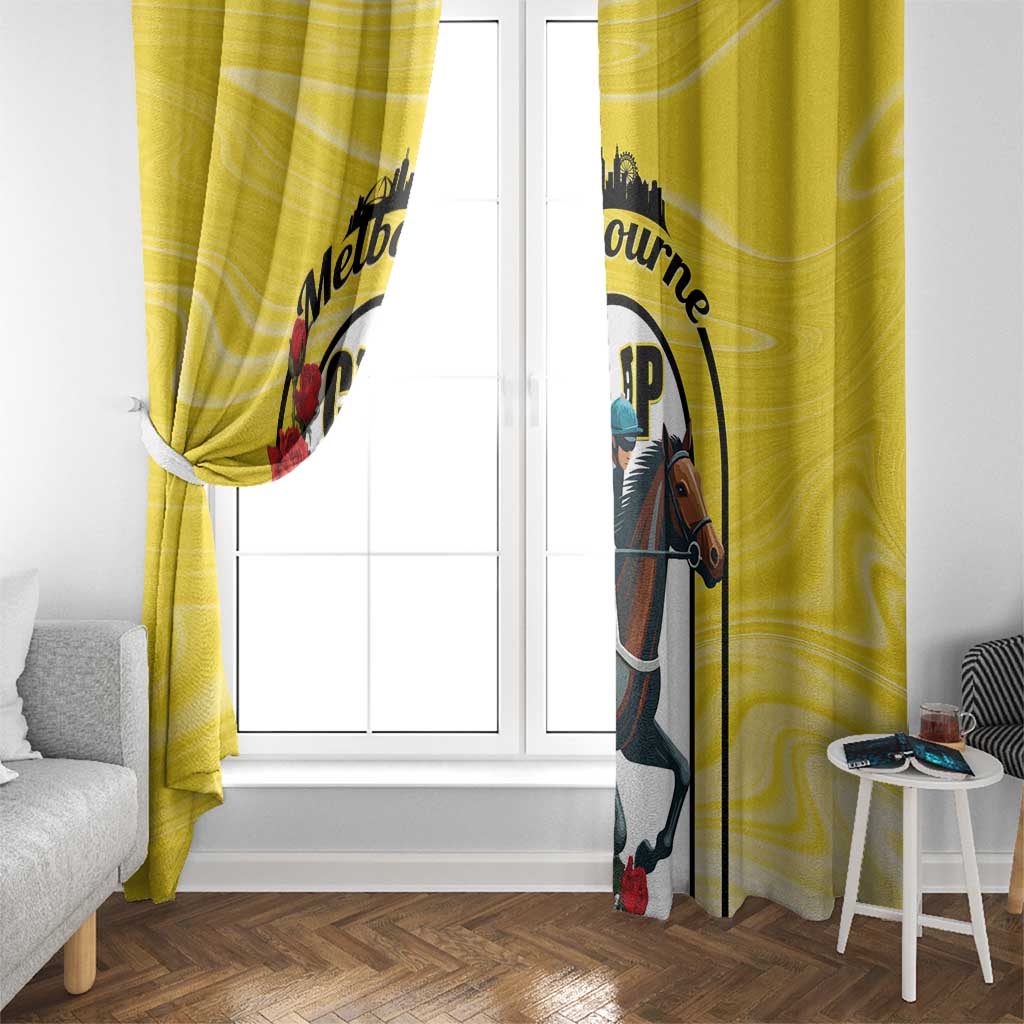 Personalised Melbourne Horse Racing Window Curtain The Race That Stops The Nation