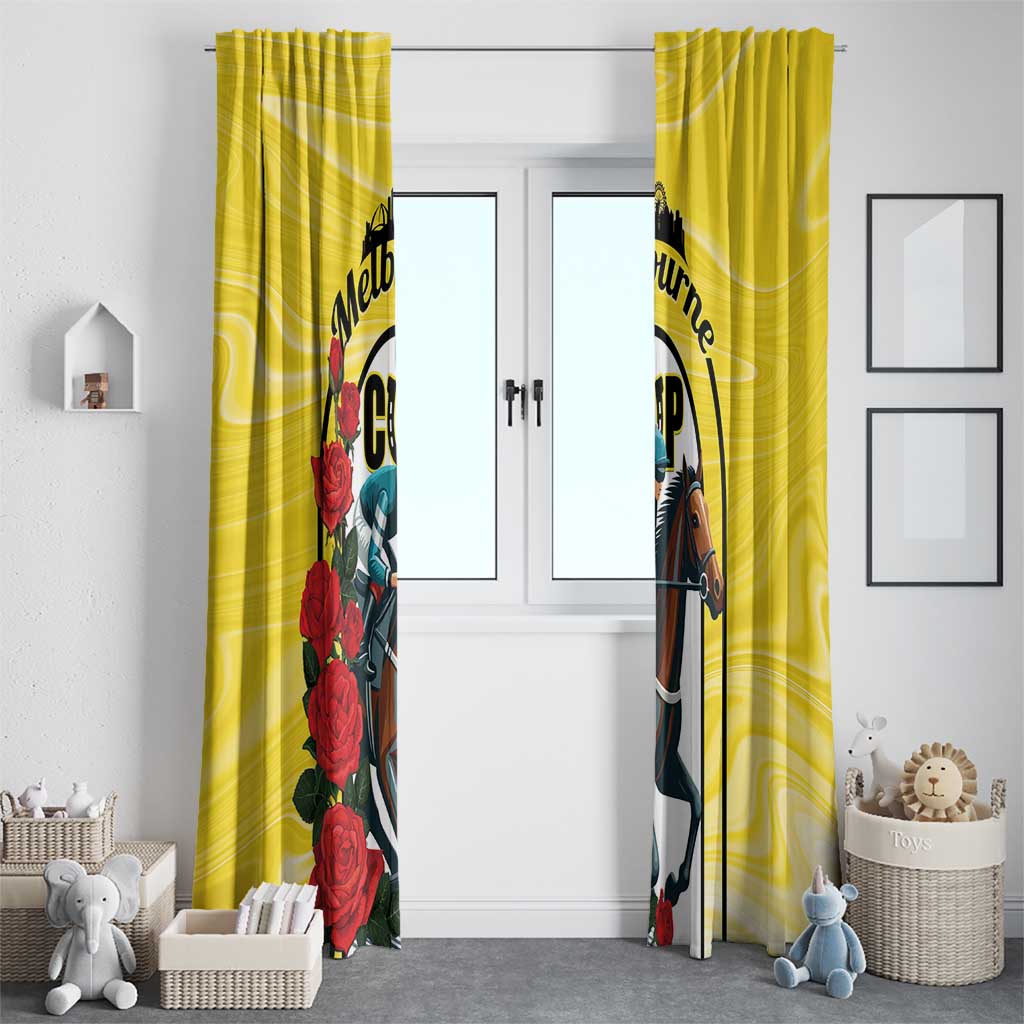 Personalised Melbourne Horse Racing Window Curtain The Race That Stops The Nation