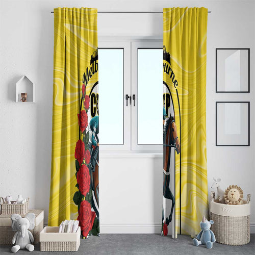 Personalised Melbourne Horse Racing Window Curtain The Race That Stops The Nation