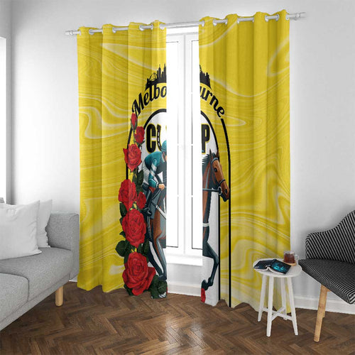 Personalised Melbourne Horse Racing Window Curtain The Race That Stops The Nation