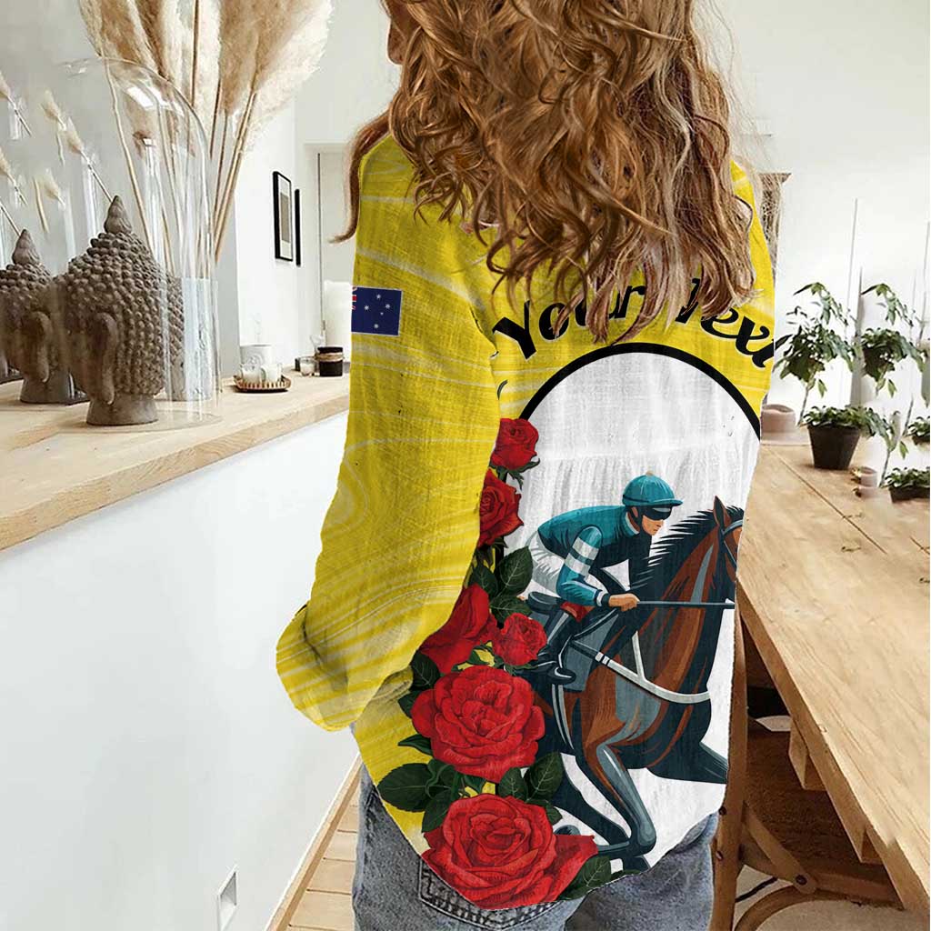Personalised Melbourne Horse Racing Women Casual Shirt The Race That Stops The Nation