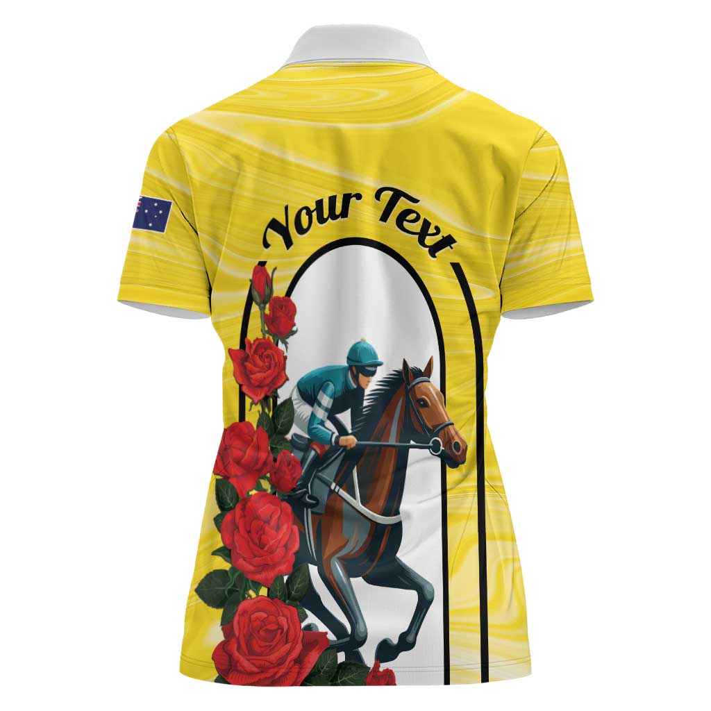 Personalised Melbourne Horse Racing Women Polo Shirt The Race That Stops The Nation