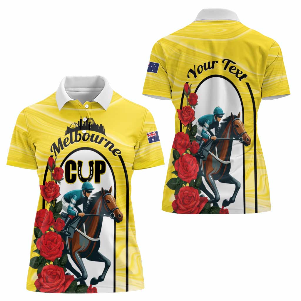 Personalised Melbourne Horse Racing Women Polo Shirt The Race That Stops The Nation