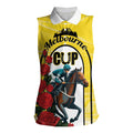 Personalised Melbourne Horse Racing Women Sleeveless Polo Shirt The Race That Stops The Nation