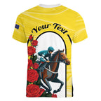 Personalised Melbourne Horse Racing Women V-Neck T-Shirt The Race That Stops The Nation