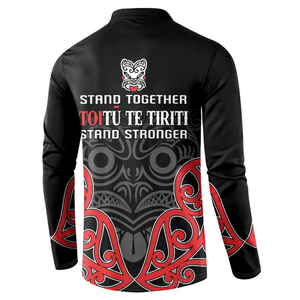 Toitu Te Tiriti 1840 Aotearoa Button Sweatshirt Stand Together Stand Stronger