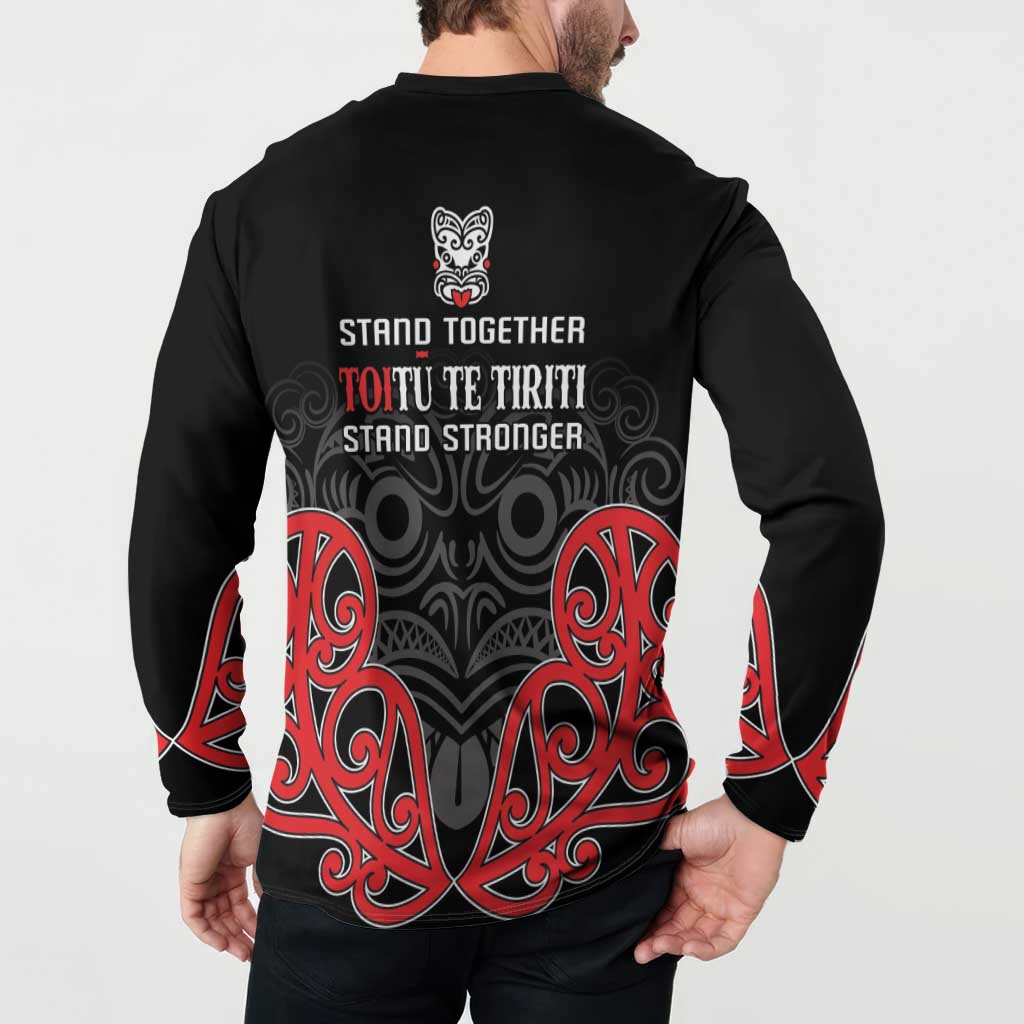 Toitu Te Tiriti 1840 Aotearoa Button Sweatshirt Stand Together Stand Stronger