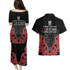 Toitu Te Tiriti 1840 Aotearoa Couples Matching Puletasi and Hawaiian Shirt Stand Together Stand Stronger