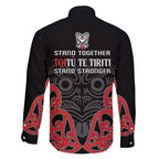 Toitu Te Tiriti 1840 Aotearoa Family Matching Off The Shoulder Long Sleeve Dress and Hawaiian Shirt Stand Together Stand Stronger