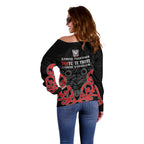 Toitu Te Tiriti 1840 Aotearoa Off Shoulder Sweater Stand Together Stand Stronger