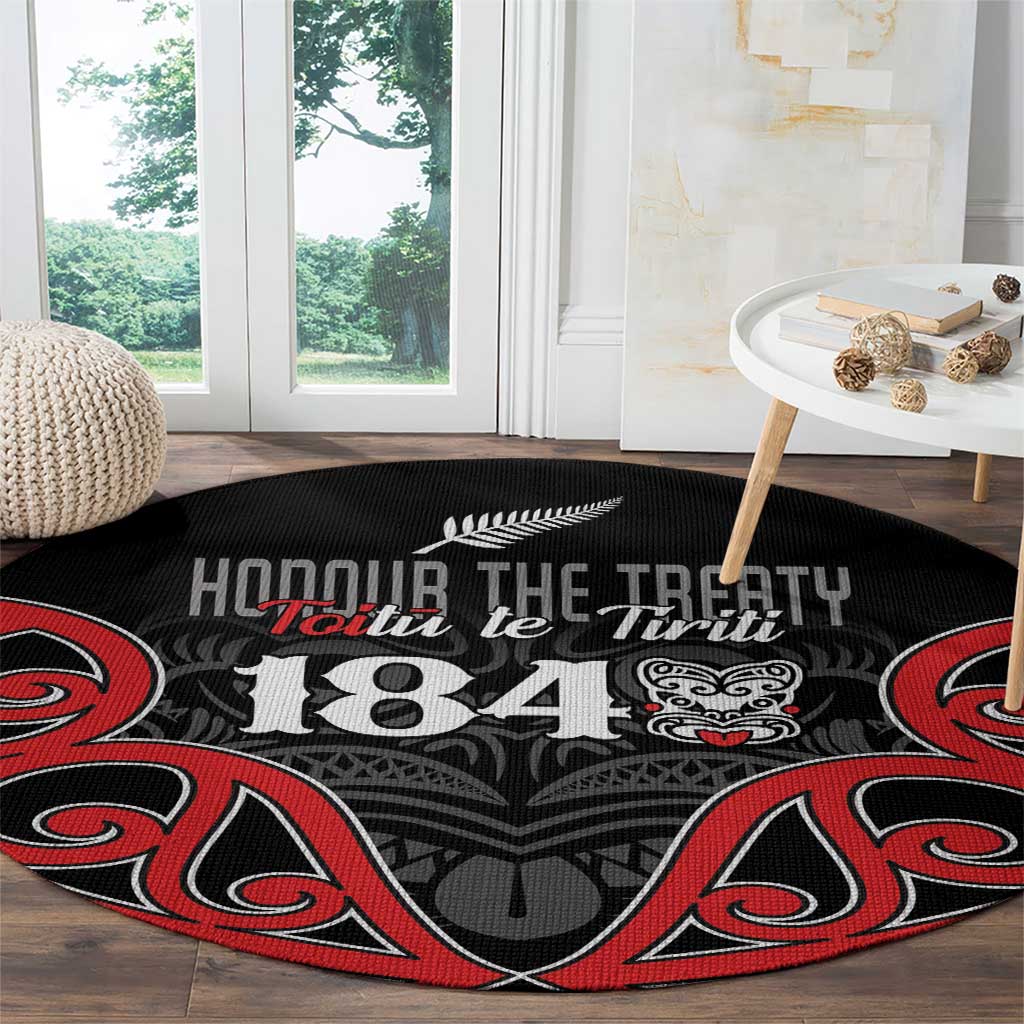 Toitu Te Tiriti 1840 Aotearoa Round Carpet Stand Together Stand Stronger