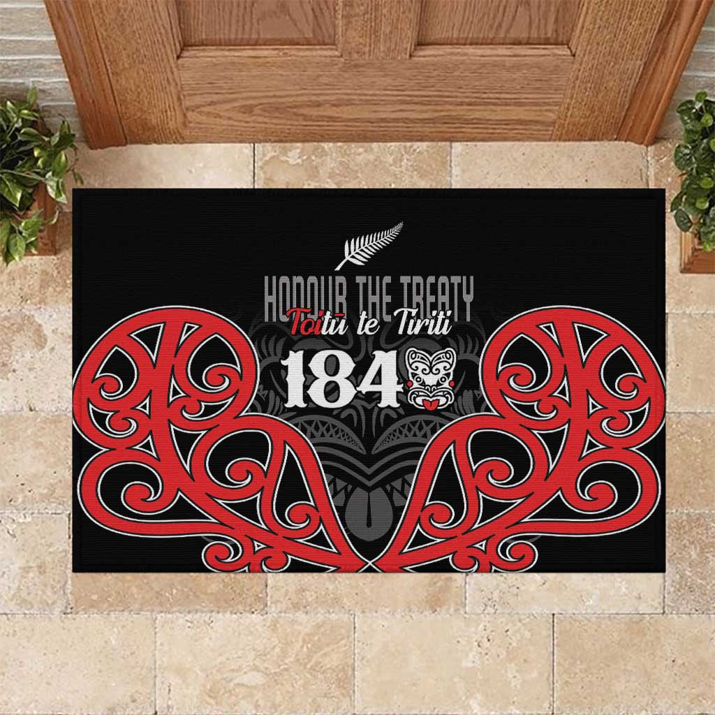 Toitu Te Tiriti 1840 Aotearoa Rubber Doormat Stand Together Stand Stronger
