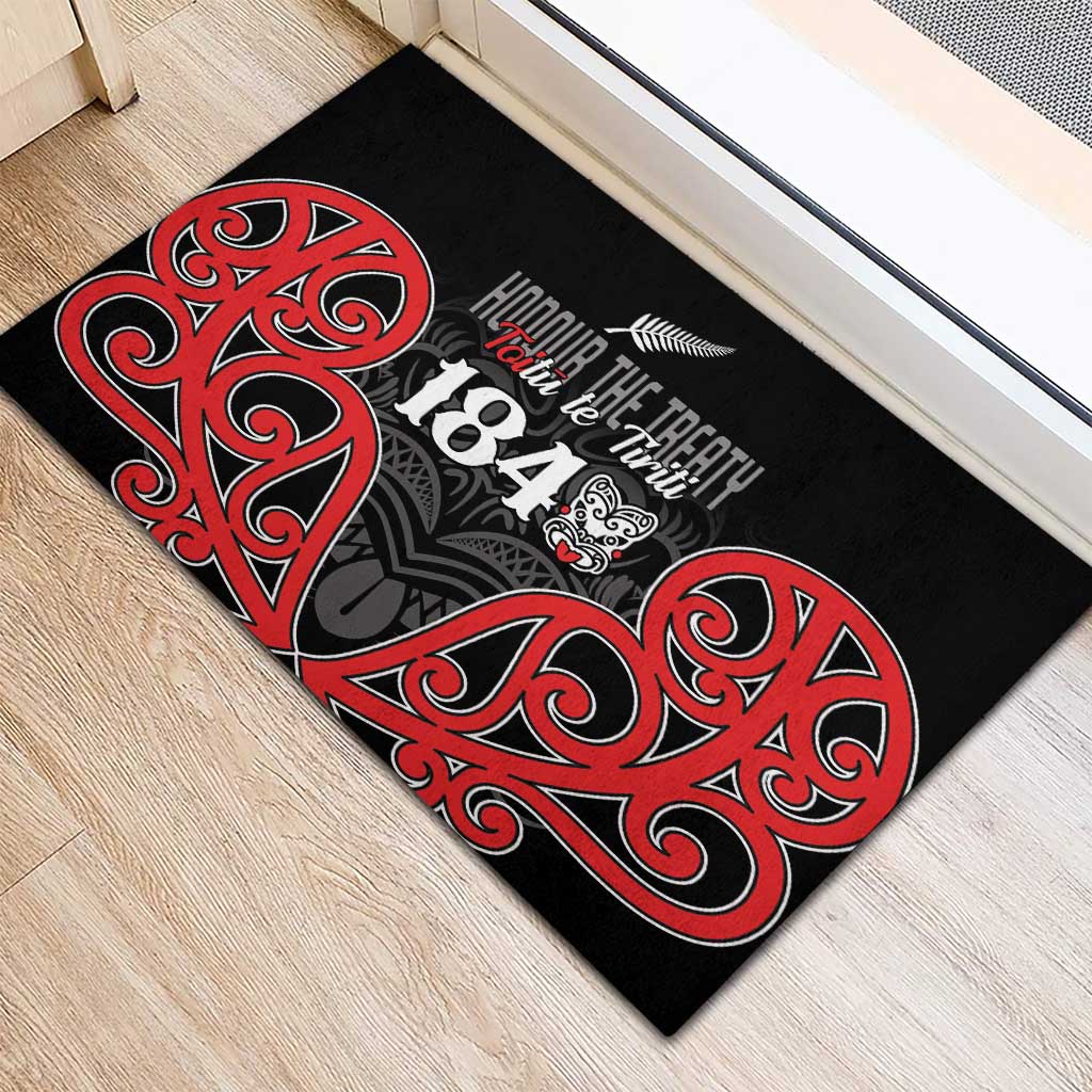 Toitu Te Tiriti 1840 Aotearoa Rubber Doormat Stand Together Stand Stronger