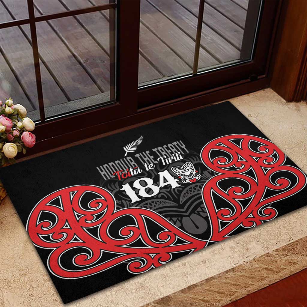 Toitu Te Tiriti 1840 Aotearoa Rubber Doormat Stand Together Stand Stronger