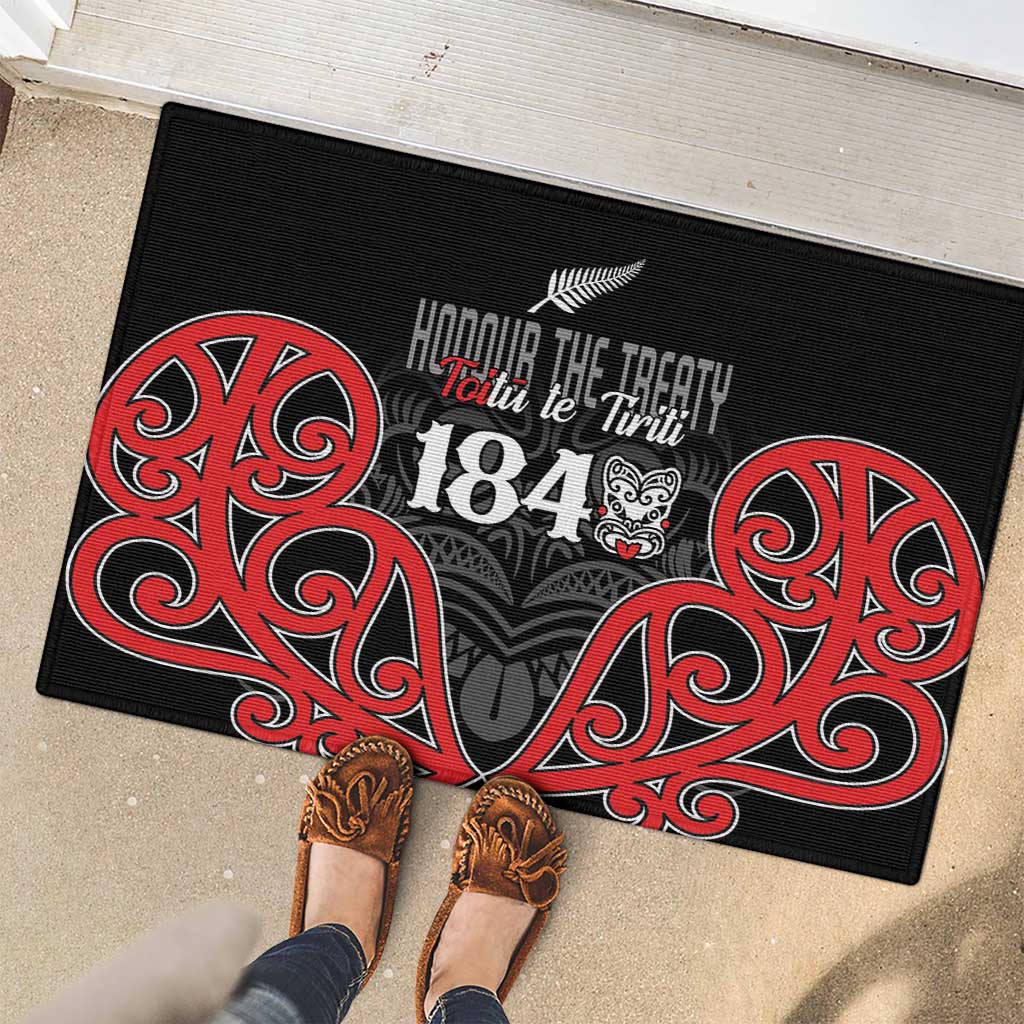 Toitu Te Tiriti 1840 Aotearoa Rubber Doormat Stand Together Stand Stronger